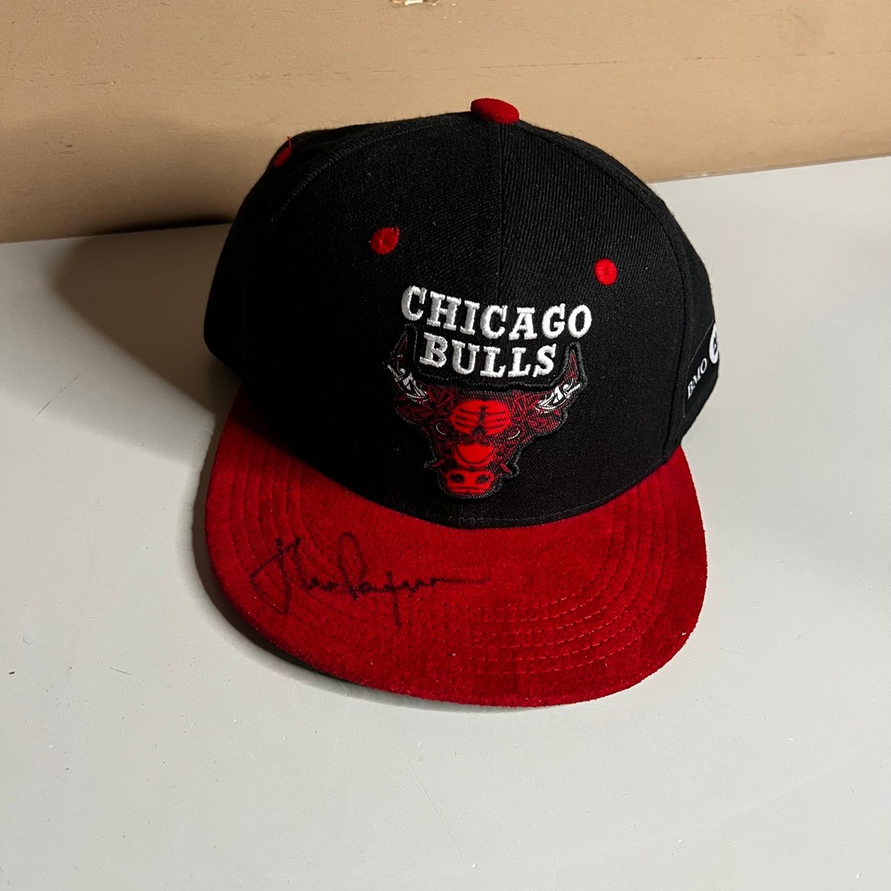 Chicago Bulls Louis‎ De Guzman Artist Series Snapback Hat Black Red BMO NBA Cap